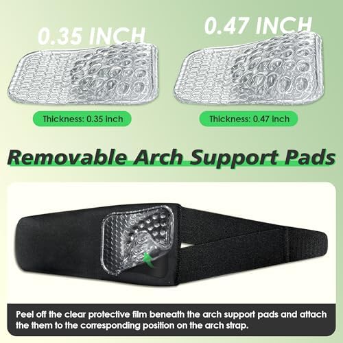 JL-Group Adjustable Arch Support Inserts with Replaceable Orthotic Arch Pads, Wearable Arch Bands for Plantar Fasciitis Pain Relief, Flat Feet & Fallen Arches, High Arches
