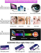 AQWANO 2 Pack Blue Light Blocking Computer Reading Glasses UV Protection Flexible TR90 Frame Lightweight Readers Glasses for Women Men +2.75