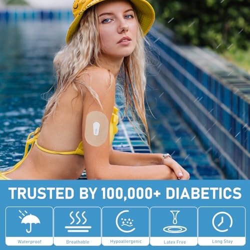 ANGTICS Dexcom G6 Adhesive Patches Waterproof, 30 Pack Beige Overpatch for Dexcom G6, Premium Transparent G6 Overlay Patches, Hypoallergenic & Skin-Friendly, Lasting 10 Days, Sensor is NOT Included