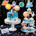40Pcs Space Cupcake Toppers, Solar System Galaxy Universe Planets Cupcake Picks Outer Space Cake Topper Picks for Kids Birthday Baby Shower Party Cupcakes Toppers Decorations