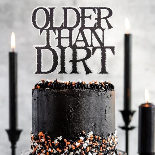 Older Than Dirt Cake Topper, Old As Dirt Decorations, Old AF Sign, Funny Birthday Favor,50s 60s 70s 80s 90s 100s Birthday Party Decoration