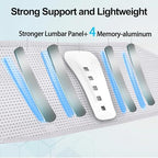 Back Brace for Lower Back Pain Relief - 4X Stronger Lumbar Support Belt with Heating Massage Pad, Adjustable Posture Corrector for Sitting Long Hours, Breathable & Thin Mother's Day / Birthday Gifts, L (Waist 28–35")