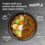 EATIFUL Lentil Soup, Made With Organic Vegetables, Lentil Soup With Green, Red And Brown Lentils, No Added Preservatives And Sugar, Gluten Free, NON GMO, 14.1 Ounce (Pack of 3)