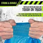 Aluf Plastics H-RBL65 65 Gallon Blue Trash Bags - (Pack of 50) - 2.0 MIL (Equivalent) - Garbage or Recycling Bags 50" x 68" - Large Plastic Can Liners - for Industrial, Home, Contractor, Recycling