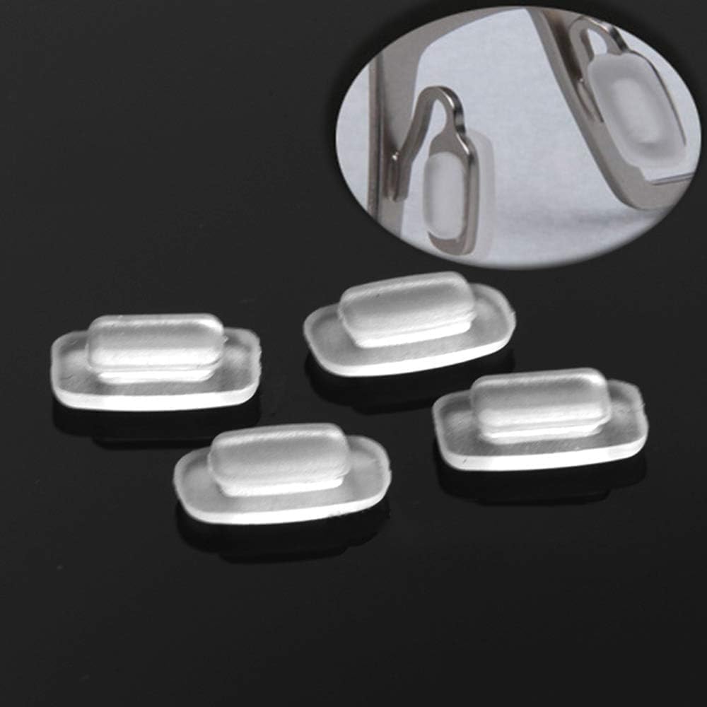 Eyeglass Nose Pads 13mm 5Pairs Nose Pieces Replacement Square Rectangle Push Slide Slip in Silicone Nosepads for Eye Glasses Eyeglasses Sunglasses for Costa Maui and More