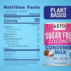 Keto Sugar Free Condensed Milk (6 Packs) Vegan Coconut Condensed Milk - Plant based milk, Vegan and Keto Friendly. Lower calories condensed coconut milk. 1-1 Replacement of regular condensed coconut milk