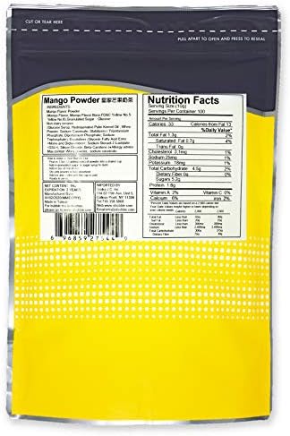 Qbubble Tea Powder, Mango, 2.2 Pound