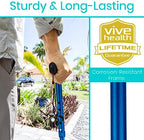 Vive Folding Cane - Foldable Walking Cane for Men, Women - Fold-up, Collapsible, Lightweight, Adjustable, Portable Hand Walking Stick - Balancing Mobility Aid - Sleek, Comfortable