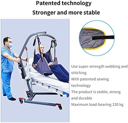 Transfer Nursing Sling Toileting Lift Sling, Universal Mesh Bath Lift Sling Heavy Duty Transfer Sling for Transfer Paralyzed Elderly/Disabled from Bed to Toilet