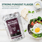 Soeos Black Peppercorns, 16oz(1LB), Non-GMO, Kosher, Packed to Keep Peppers Fresh, Whole Black Peppercorns for Cooking and Seasoning, 8oz (227g), Pack of 2
