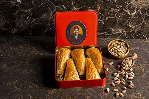 Hafiz Mustafa 1864 Istanbul Baklava Pastry Box - Baked Baklava Dessert Snacks Made from Fresh Phyllo Dough Sheets, Pistachio, Hazelnut, Walnut - Turkish Sweets Tray Gift Ideas for Birthday, Christmas