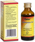Dabur Herbal Ayurveda Mahanarayan Tail Massage Oil for Aching Joints and Muscles (100 ml / 3.38 fl oz)