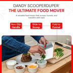 DANDY ScooperDuper - Multi-Purpose Folding Food Mover, Bench Scraper, Dough Scraper, Food Scraper Tool, User-Friendly Kitchen Gadget for Cutting Board and Chef’s Knife
