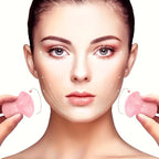 2Pc Mushroom Shape Guasha Facial Massage Relax Skin Care Tool Rose Quartz Face Lift Remove Wrinkles Portable Manual Massager