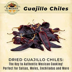 Dried Chili Pepper Variety Pack 4oz Each - Includes Premium Whole Ancho, Guajillo, Pasilla Chiles – Staple for Mexican Recipes - Moles, Salsa, Sauces, Birria, Stews, Tamales. By El Molcajete