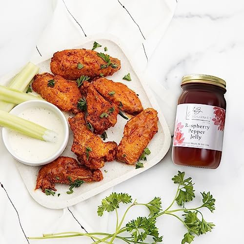 JoeB Gourmet Raspberry Red Pepper Jelly, 2 Pack - 9 Ounces Each Jar, Sweet With a Mild Spicy Pepper Flair, Pepper Jelly for Cream Cheese, Small Batch USA