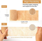 Self Adhesive Bandage Tape (3 Inches X 5 Yards), 8 Pack Elastic Cohesive Bandage Medical Wrap for First Aid, Sports, Wrist & Ankle (3 inch, Count, 8)