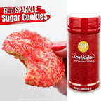 Wilton Red Sanding Sugar Sprinkles, Sparkling Sprinkles Sugar Crystals for baking and Cookie Decorating, Cupcakes, Icing, Kosher Sprinkles 7.76 oz