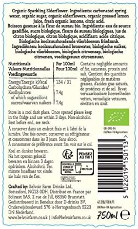 Belvoir Organic Elderflower Presse, 750 ML
