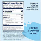 Jordan's Skinny Mixes Sugar Free Syrup, Cotton Candy, Fruit Flavored Water Enhancer, Drink Mix, Iced Tea, Lemonade, Drinks, Low Calorie Water Flavoring, Dairy & Gluten Free, Kosher, 25.4 Fl Oz, 6 Pack