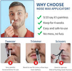 OAKEER Hair Remover 40 Pcs Nose Wax Sticks for Nostril Nasal Cleaning Ear Hair Removal