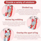 Patient Lift Sling with Divided Leg and High Back, Lift Sling for Transfer and Positioning and Lifting, 500lbs Weight Capacity (Red, Small)