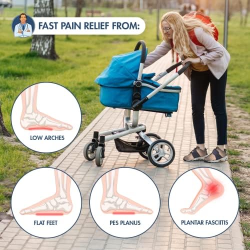 Dr. Frederick's Original Arch Support Brace for Plantar Fasciitis Relief — 2 ct — Adjustable Orthotic Wraps for Flat Feet, Fallen Arches & Foot Pain — Podiatrist-Designed for Nurses & Athletes