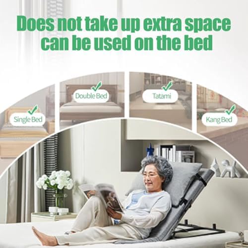 Electric Incline Bed Rest,Electric Lifting Bed Backrest - Medical Portable Pillow Lifter for Elderly, Ideal for Sitting and Sleeping Assistance,Grey