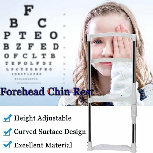 ERICAT Vision Training Forehead Bracket, Ergonomic Forehead Chin Support Bracket, 0-95mm Distance Liftable, Adjustable Height 105-200mm from Base to Head Support, Suit for Optometry Equipment