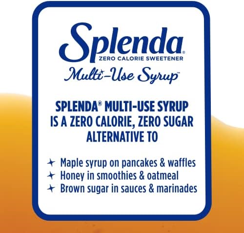 Splenda Multi-Use Allulose Syrup, Zero Calorie, Sugar Free Substitute for Maple Syrup, Honey, Agave and Brown Sugar, 8oz Bottle