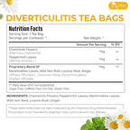 TOG999, Diverticulitis Tea Bags | 80 Count | 100% Natural Chamomile, Peppermint, Marshmallow Leaf, Wild Yam Root, Licorice & Ginger Herbal Blend – Caffeine-Free Comfort Tea, Vegan.