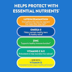 Ocuvite 50+ Eye Vitamin & Mineral Supplement, Multivitamin for Vision & Ocular Health with Omega-3, Zinc, Vitamins C & E, Lutein & Zeaxanthin, Zinc Supplements for Women and Men, 90 Softgels