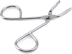 Silver Stainless Steel Eyebrow Scissors Tweezers,Elbow Pliers Clip Scissors,Flat Tip Hair Plucker Hair Removal Tweezers, Shave and Hair Removal