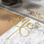Cake Topper for 1st Birthday - Golden Glitter 'One' Sign, First Birthday Decorations for Photo Booth Props, Couples & Marriage 1st Anniversary