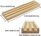 Yuanhe Domino Trays Holders Rack - Set of 4 Wooden Tiles Stand Holders Dimonos Boards for Mexican Train Rummy Chickenfoot