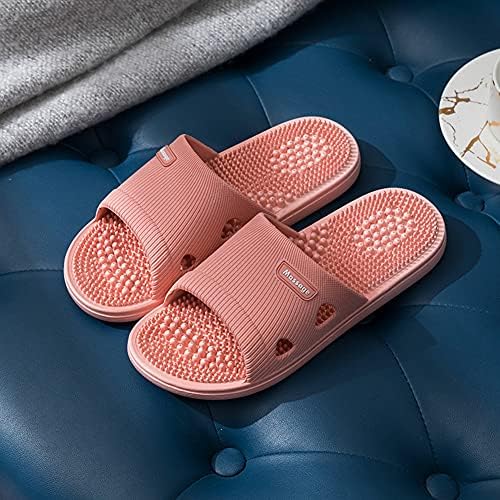 Acupressure Massage Slippers for Plantar Fasciitis for Women Acupuncture Slippers Arthritis Neuropathy Pain Relief Non-Slip Massage Sandals Womens Stress Relief Gifts for Bath (US Women 5.5-6, Pink)