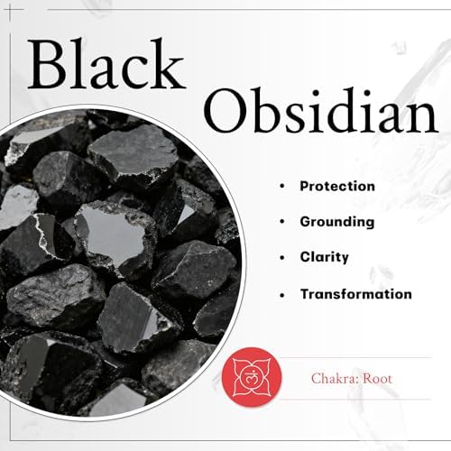 mookaitedecor Black Obsidian Crystal Rune Stones Set of 25, Flatback Cabochon Stone Engraved Elder Futhark Alphabet Symbol Wiccan Crystals for Divination and Healing