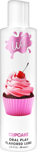 Wet Frosted Cupcake Premium Flavored Edible Lube for Men, Women and Couples | Long-Lasting, Condom Safe, Sugar Free, 3 fl oz