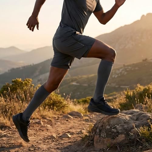 3 Pairs Compression Socks for Women & Men, 15-20mmHg Support for Standing, Running, Nurses, Travel(Unisex)