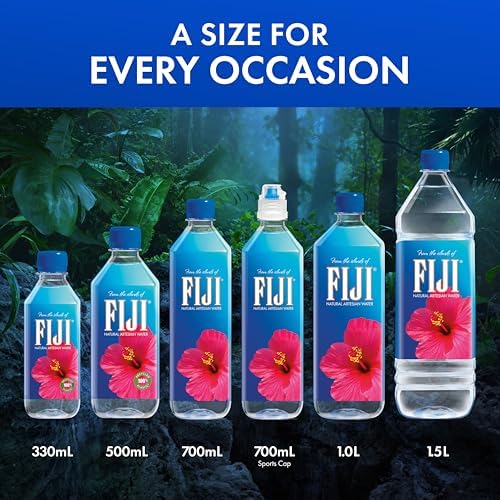 FIJI Natural Artesian Bottled Water 1.5 Liters / 50.7 Fl Ounce (Pack of 12) - 100% Natural Electrolytes