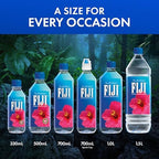 FIJI Natural Artesian Bottled Water 500 mL / 16.9 Fl Ounce (Pack of 6) - 100% Recycled Plastic