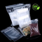 Valchoose Premium 3 X 4 in Heavy-Duty Small Poly Zipper Bags, Resealable Thick Small Plastic Bags Clear, Food Grade Safe LDPE for Jewelry Ring Coins Beads Pill Travel Business (200pcs 2Mil)