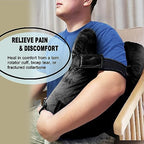 Shoulder Surgery Pillow, Super Soft Rotator Cuff Pillow for Sleeping, Relief from Shoulder Pain or Frozen Shoulder, for Post-Op Comfort, Arm & Shoulder Support & Healing(Midnight Black)