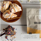 MagJo Naturals Brilliant Flower Petal Blend - Edible blend of calendula, blue cornflower and rose petals, all natural, food-grade, dried floral mix for baking, cocktails & garnish, Packaged in the USA