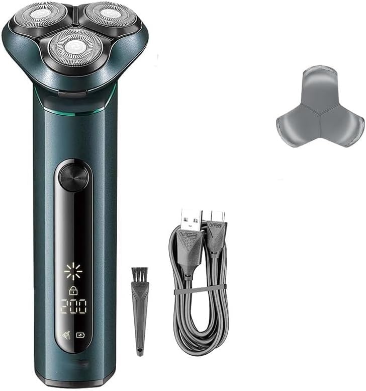 Electric Shavers for Men, Metal Housing 3D Floating Rotary Electric Shaver for Men Waterproof Beard Electric Razor Face Shaving Machine Rechargeable