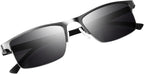 FONHCOO Reading Glasses for Women Men, Blue Light Blocking Reading Glasses Metal Half Frame Computer Readers Anti UV/Glare