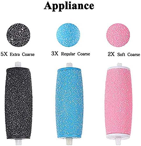 12 Extra Coarse Replacement Roller Refill Heads Compatible with Amope Pedi Refills Electronic Foot File