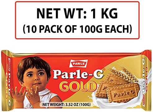 Parle-G Gold Biscuits, 1 KG (10 pack of 100g)