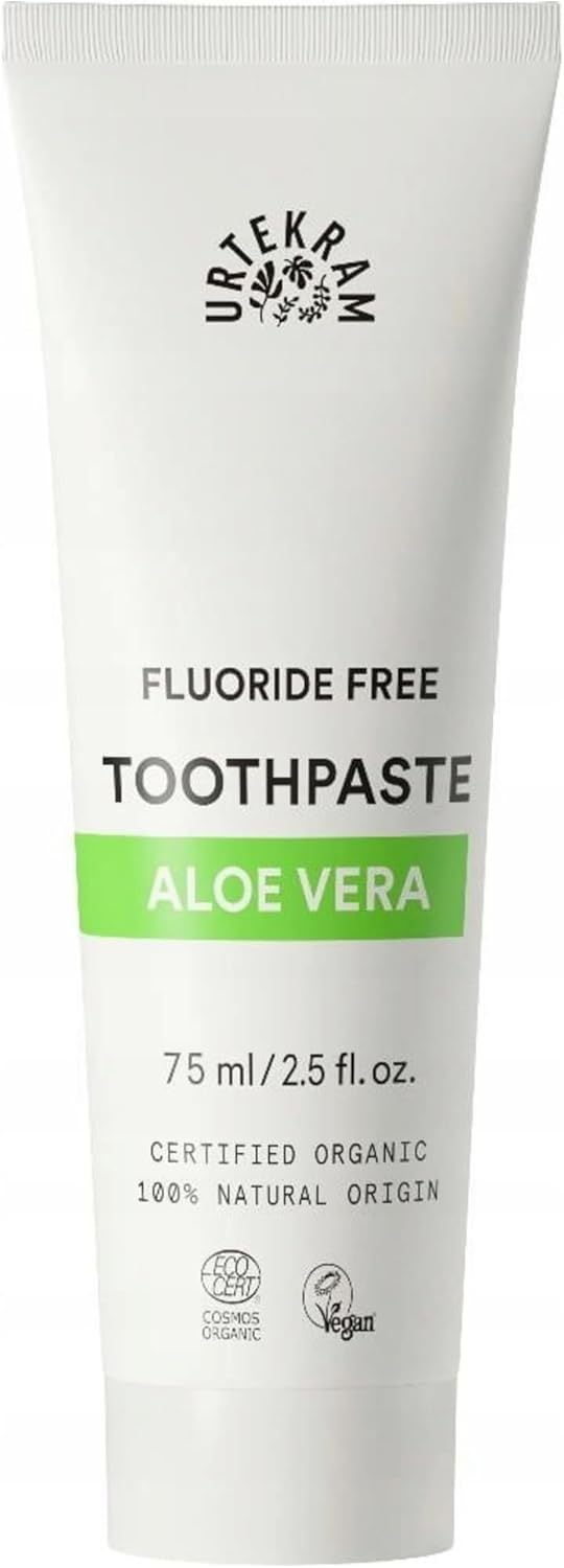 Organic Aloe Vera Toothpaste- Made in Denmark by Urtekram, 75 Ml.