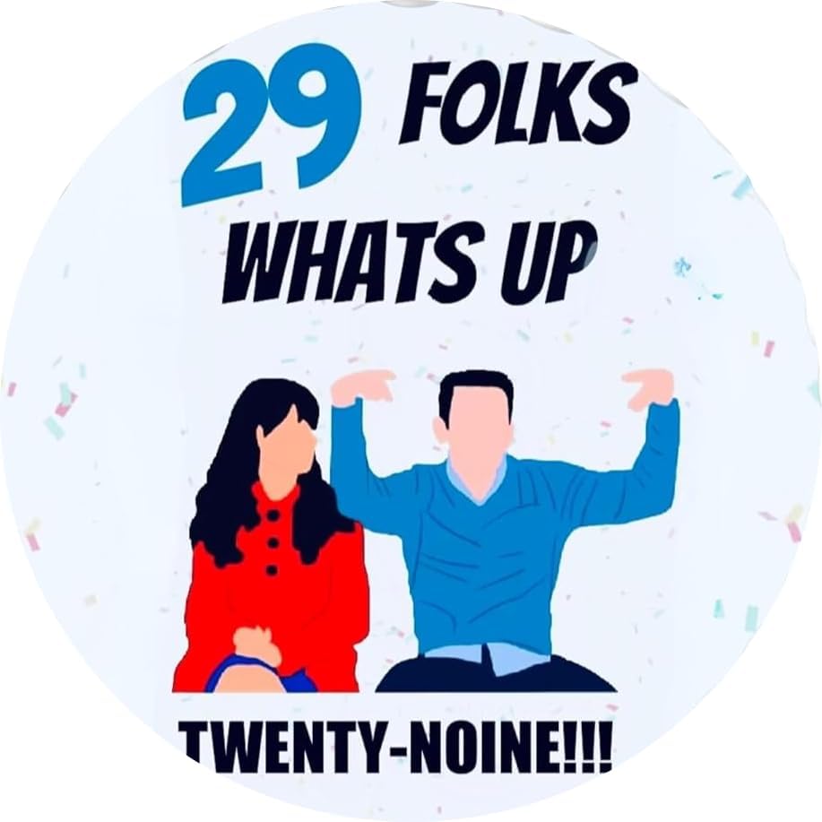 New Girl 29 Folks Whats Up Birthday Edible Image Edible Cake Topper Frosting Sheet (1/4 Sheet)
